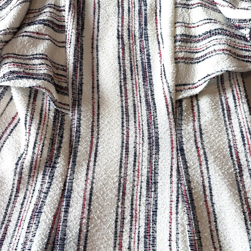 Akemi + Kin Anthropologie Jovanie Stripe‎ Terry Textured Dress Flutter Sleeves - Picture 12 of 13